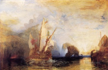 Ulises burlándose de Polifemo La odisea de Homero paisaje Turner Pinturas al óleo